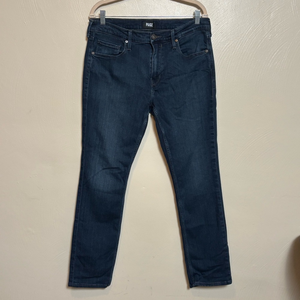 Paige Men's Federal Jeans Stretch‎ Dark Wash Blue Size 33